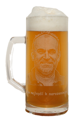Pivní půllitr s fotkou